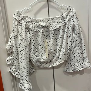 Women's off the shoulder crop top